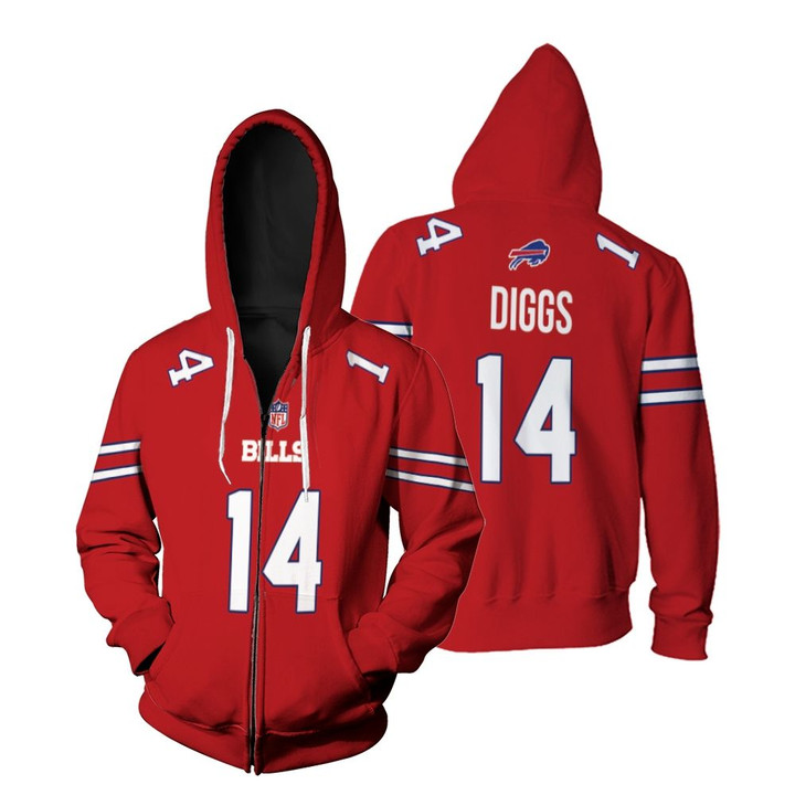 Buffalo Bills Stefon Diggs #14 Great Player NFL American Football Red Color Rush Jersey Style Gift For Bills Fans