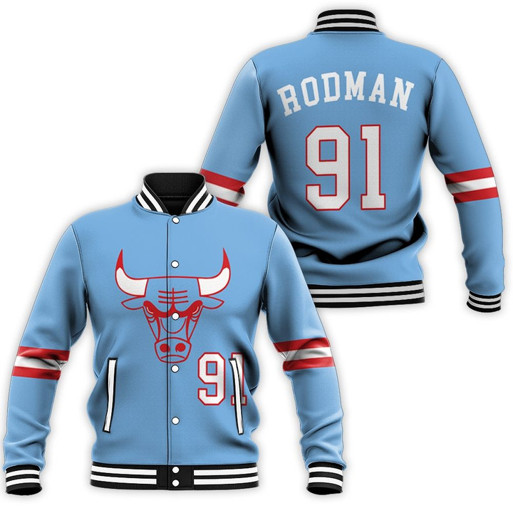 Chicago Bulls Dennis Rodman #91 NBA Great Player 2020 City Edition New Arrival Blue Jersey Style Gift For Bulls Fans