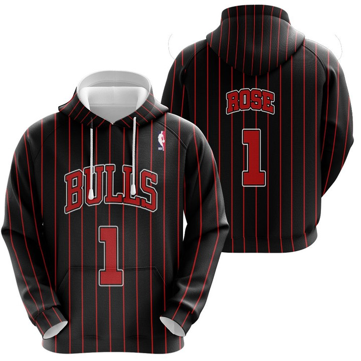 Chicago Bulls Derrick Rose #1 NBA Great Player Throwback Black Jersey Style Gift For Bulls Fans 1