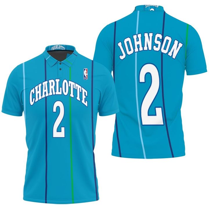 Charlotte Hornets Larry Johnson #2 Legend Player NBA Hardwood Classics Teal 2019 Jersey Style Gift For Hornets Fans