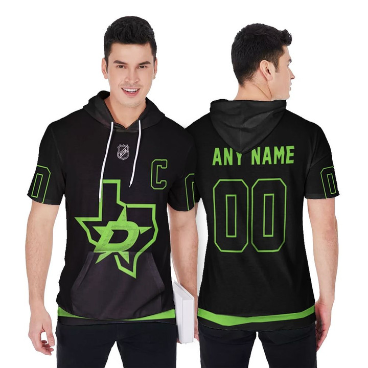 Dallas Stars NHL Ice Hockey Team Logo 2020 Black Jersey 3D Designed Allover Custom Gift For Dallas Fans