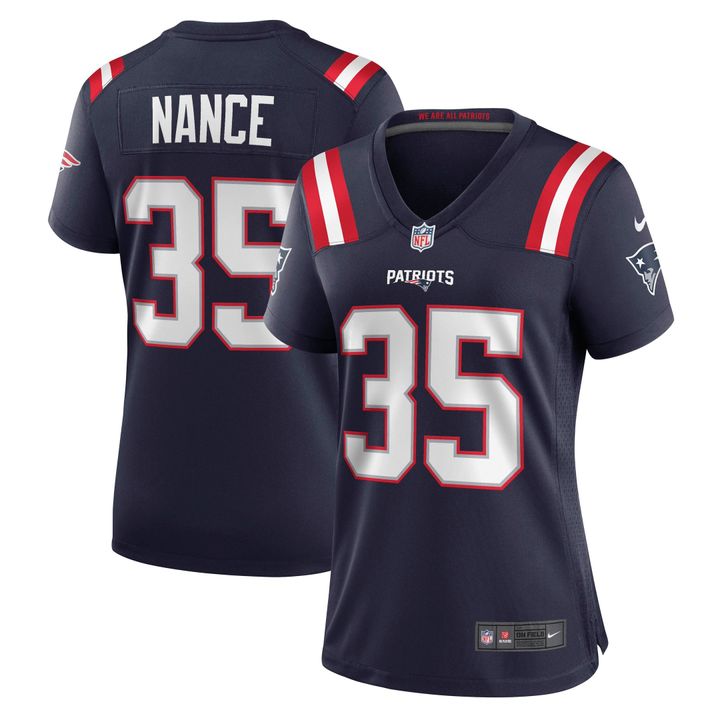 Womens New England Patriots Jim Nance Navy Retired Player Jersey Gift for New England Patriots fans