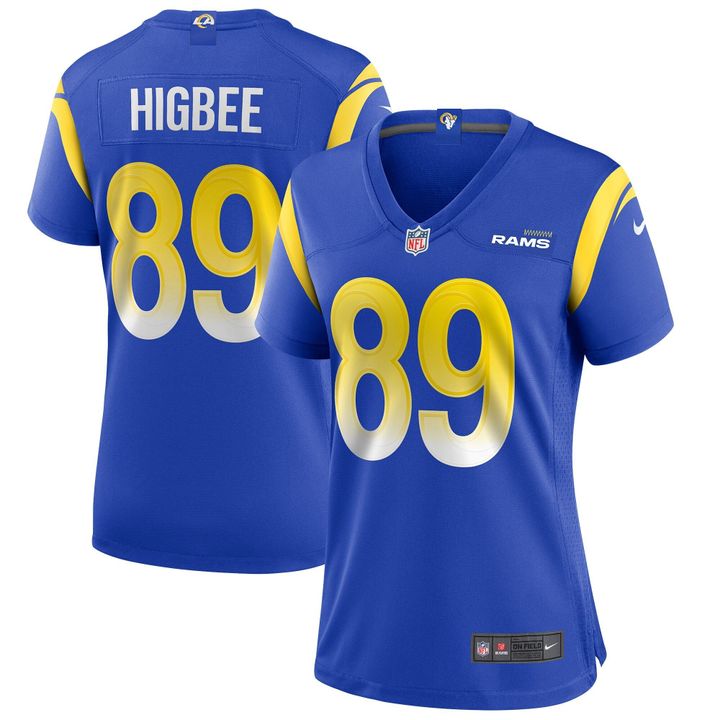 Womens Los Angeles Rams Tyler Higbee Royal Game Player Jersey Gift for Los Angeles Rams fans