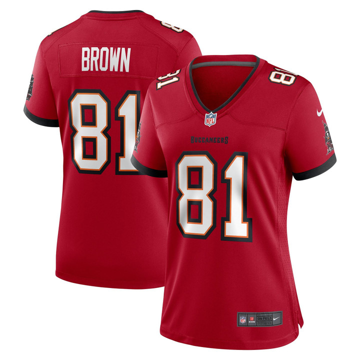 Womens Tampa Bay Buccaneers Antonio Brown Red Game Jersey Gift for Tampa Bay Buccaneers fans