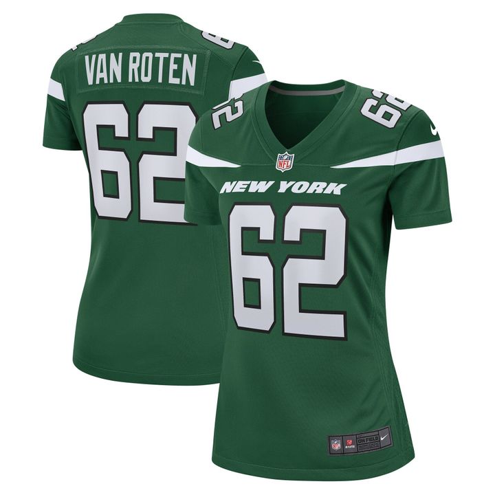 Womens New York Jets Greg Van Roten Gotham Green Game Jersey Gift for New York Jets fans