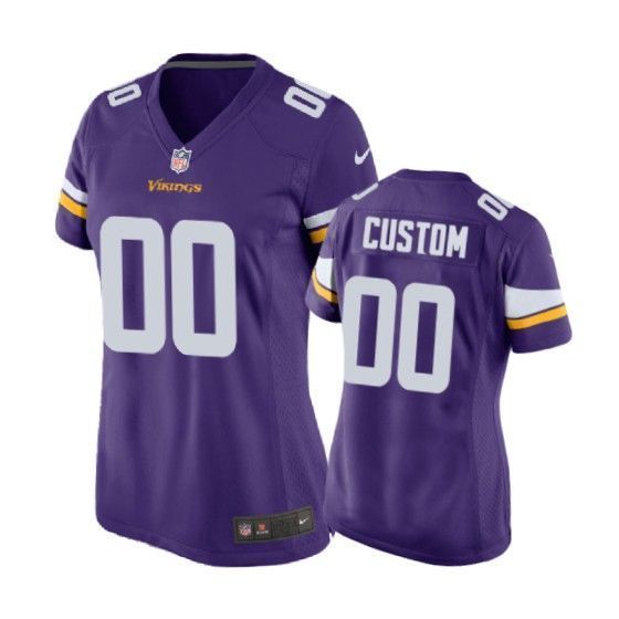 Minnesota Vikings Custom Purple Womens Jersey