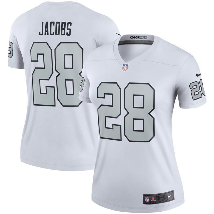 Womens Las Vegas Raiders Josh Jacobs White Color Rush Legend Player Jersey Gift for Las Vegas Raiders fans