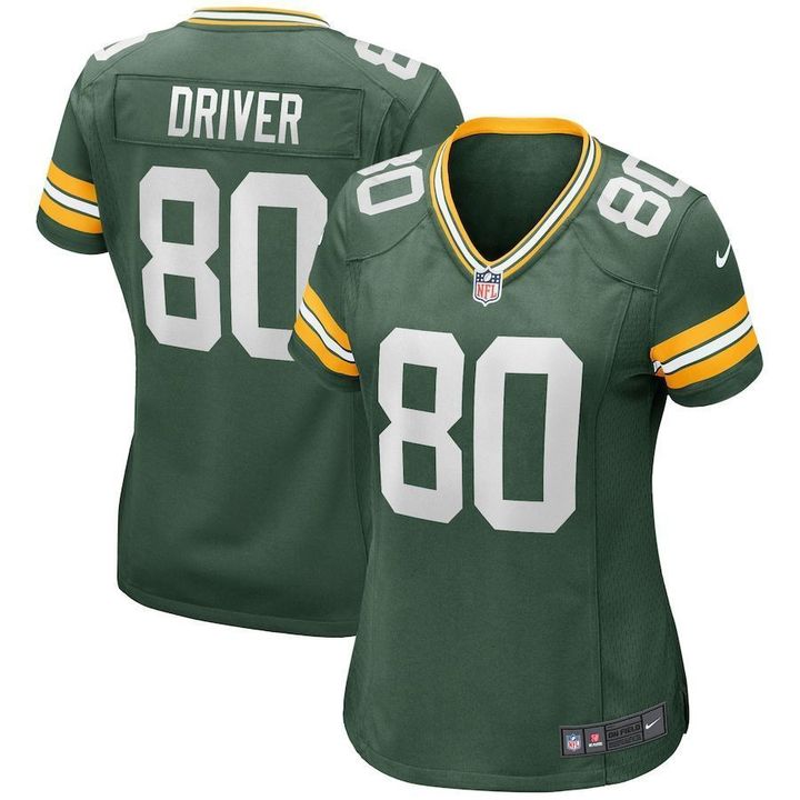 Womens Green Bay Packers Donald Driver Green Game Retired Player Jersey