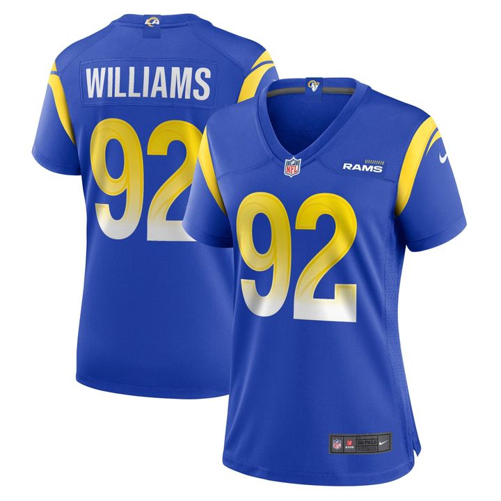 Womens Los Angeles Rams Jonah Williams Royal Game Player Jersey Gift for Los Angeles Rams fans
