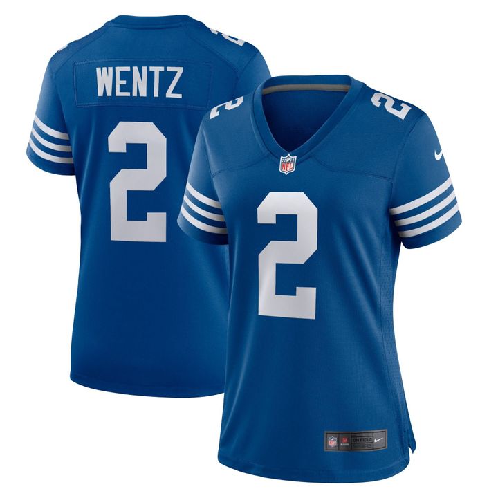 Womens Colts Carson Wentz Royal Alternate Game Jersey Gift for Colts fans