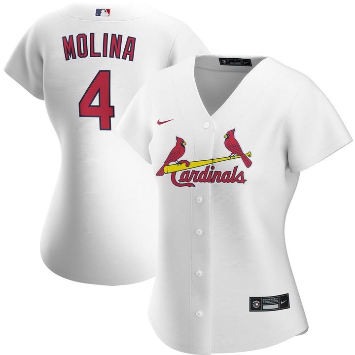 Womens St Louis Cardinals Yadier Molina White Home Player Jersey Gift For St Louis Cardinals Fans