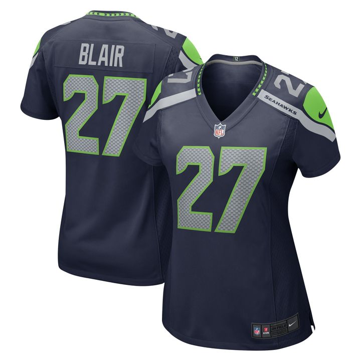 Womens Seattle Seahawks Marquise Blair College Navy Game Jersey Gift for Seattle Seahawks fans