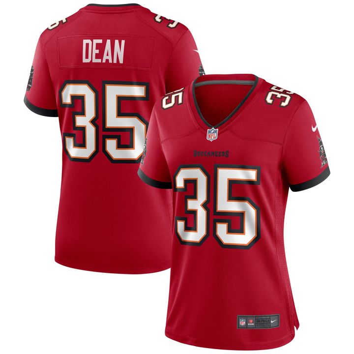 Womens Tampa Bay Buccaneers Jamel Dean Red Game Jersey Gift for Tampa Bay Buccaneers fans