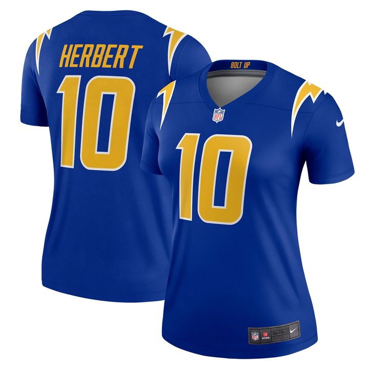 Womens Los Angeles Chargers Justin Herbert Royal Legend Jersey Gift for Los Angeles Chargers fans
