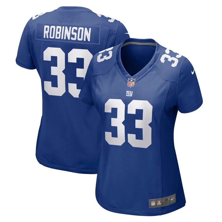 Womens New York Giants Aaron Robinson Royal Game Player Jersey Gift for New York Giants fans