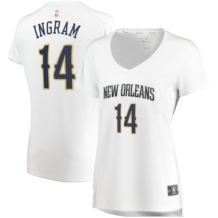 Brandon Ingram New Orleans Pelicans Womens White Association Edition Jersey gift for New Orleans Pelicans fans