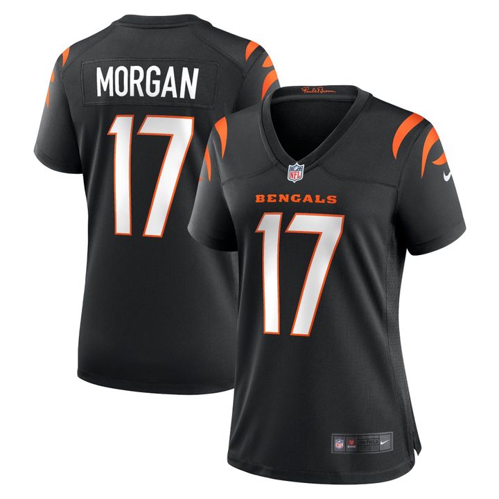 Womens Cincinnati Bengals Stanley Morgan Black Player Game Jersey Gift for Cincinnati Bengals fans