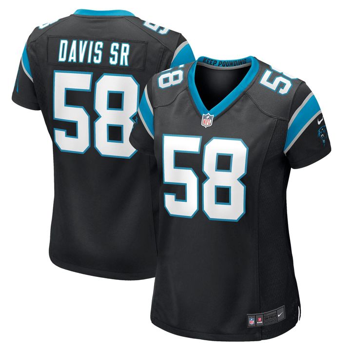 Womens Carolina Panthers Thomas Davis Sr Black Player Jersey Gift for Carolina Panthers fans