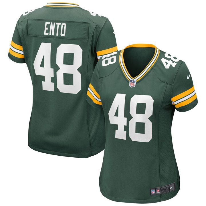 Womens Green Bay Packers Kabion Ento Green Game Jersey Gift for Green Bay Packers fans