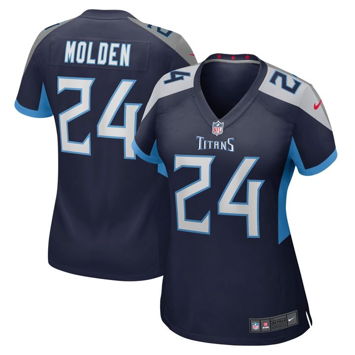 Womens Tennessee Titans Elijah Molden Navy Game Jersey Gift for Tennessee Titans fans