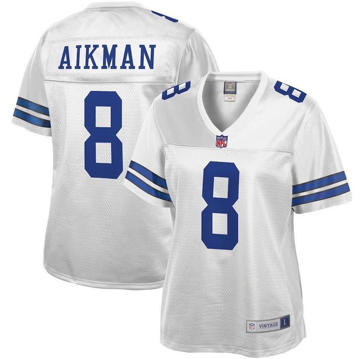 Womens Dallas Cowboys Troy Aikman White Retired Player Jersey