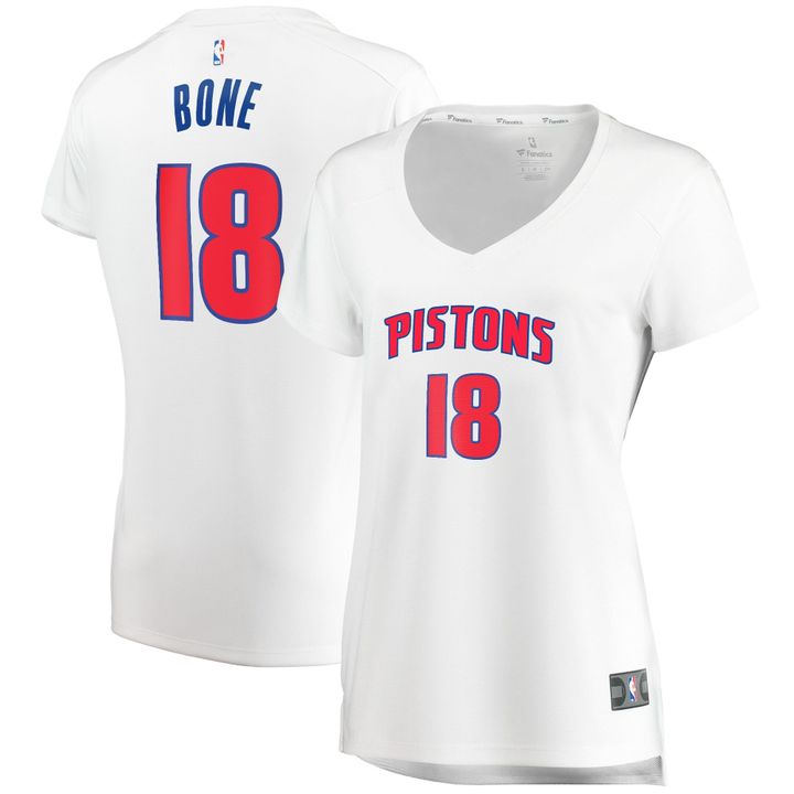 Jordan Bone Detroit Pistons Womens Player Association Edition White Jersey gift for Detroit Pistons fans