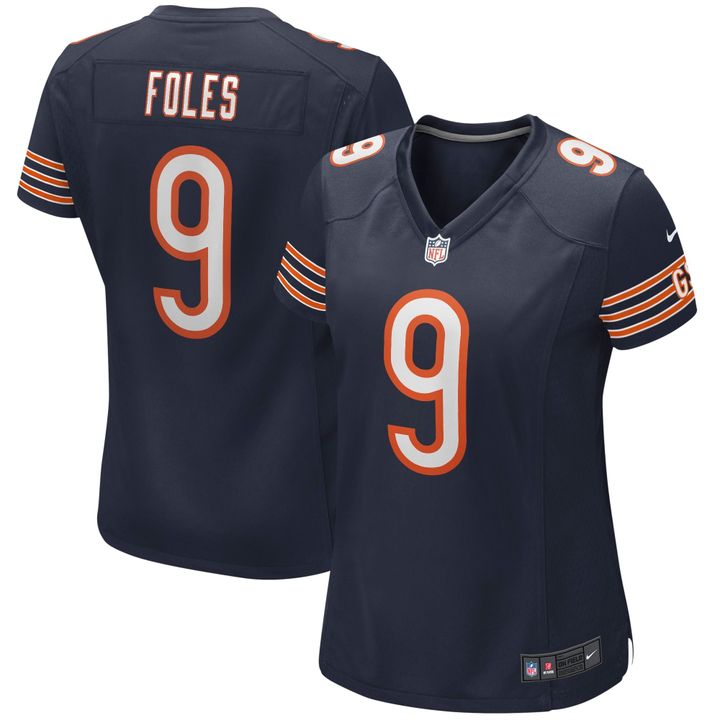Womens Chicago Bears Nick Foles Navy Game Jersey Gift for Chicago Bears fans