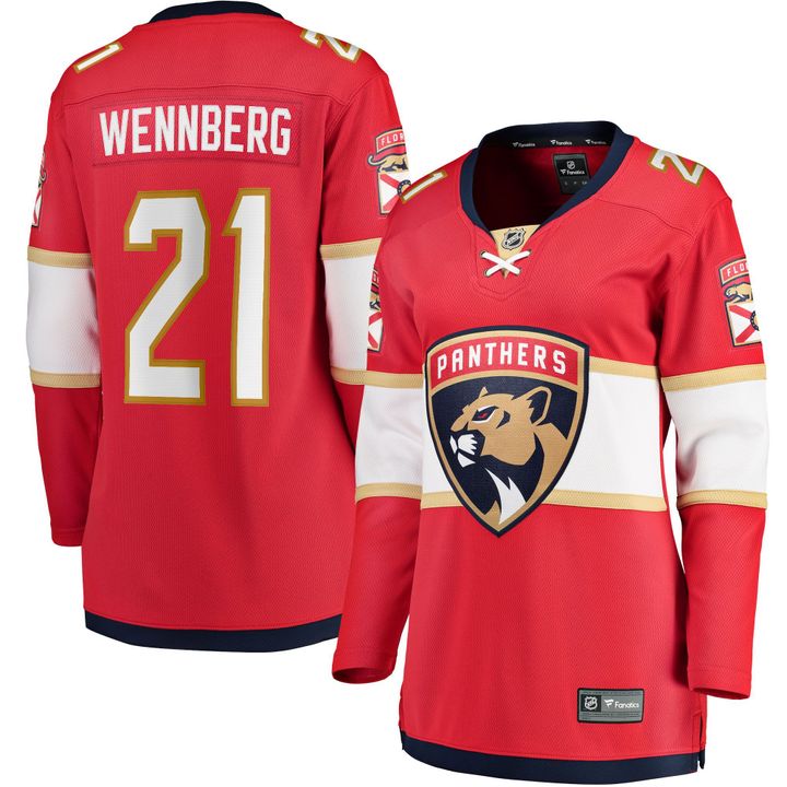 Womens Florida Panthers Alexander Wennberg Red Home Jersey gift for Carolina Panthers fans