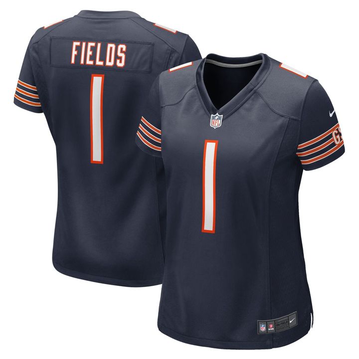 Womens Chicago Bears Justin Fields Navy Game Jersey Gift for Chicago Bears fans