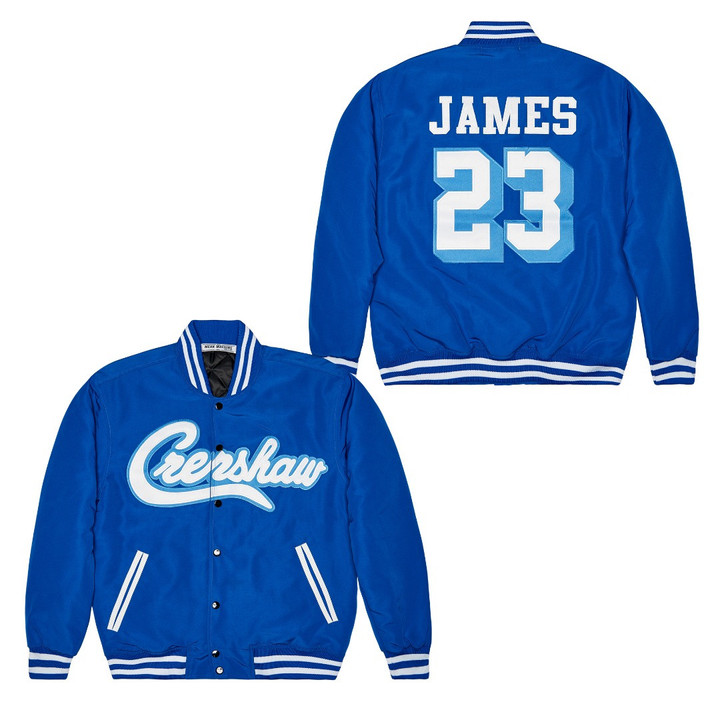 Crenshaw LeBron James 23 Los Angeles Lakers Basketball Blue Jacket Gift For James Fans