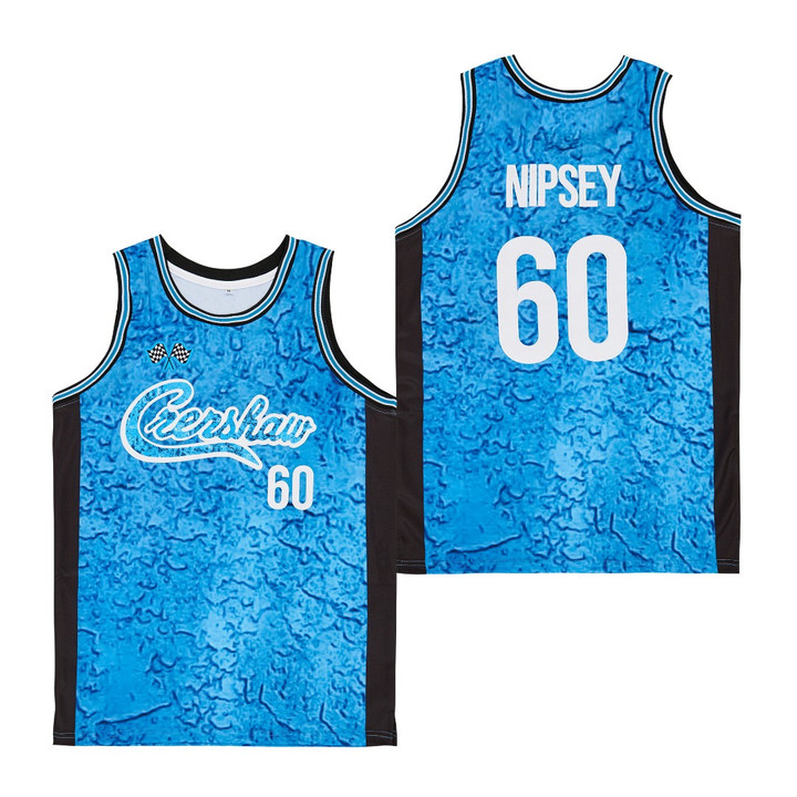 Creshaw Nipsey Hussle 60 Victory Lap Blue Basketball Jersey Gift For Nipsey Fans