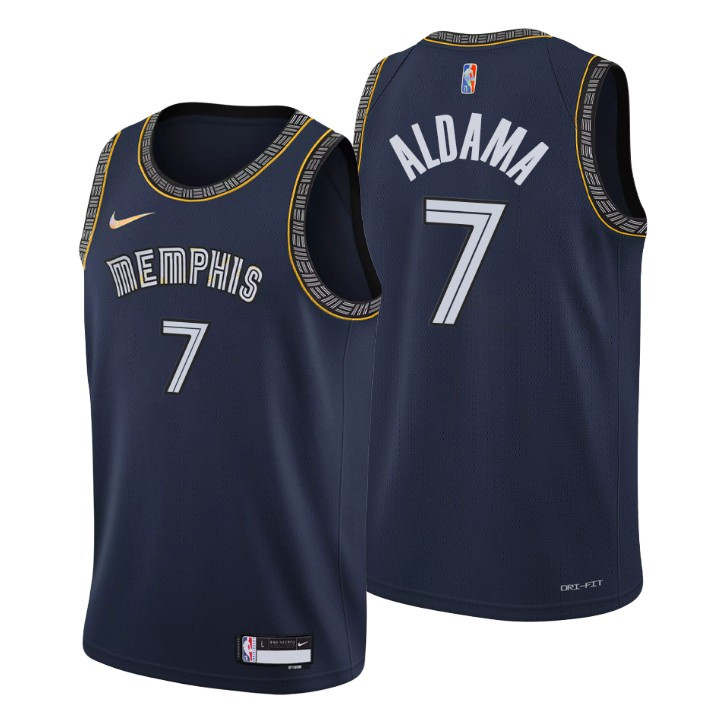 Memphis Grizzlies Santi Aldama 7 NBA Basketball Team City Edition Navy Jersey Gift For Memphis Fans