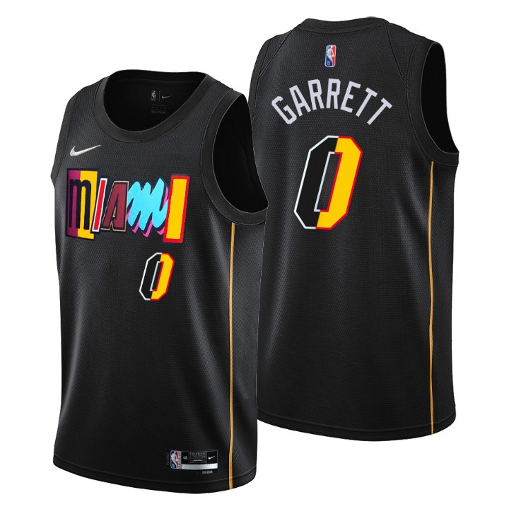 Miami Heat Marcus Garrett 0 NBA Basketball Team City Edition Black Jersey Gift For Miami Fans