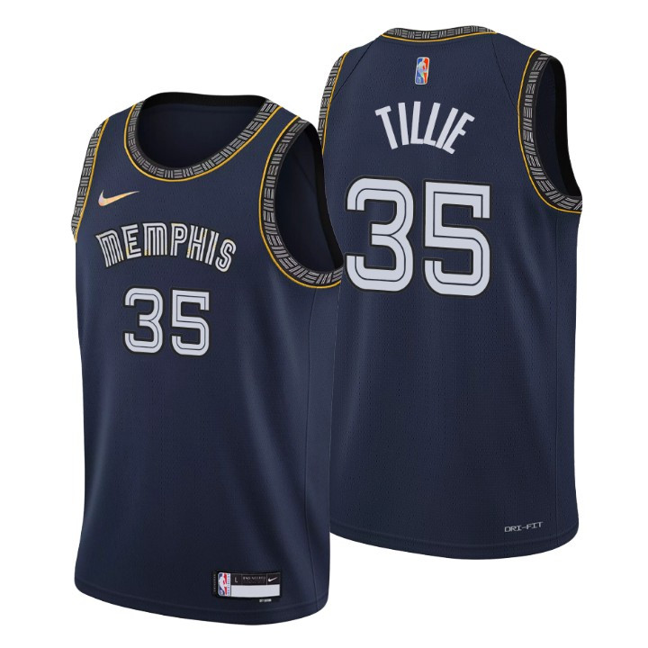 Memphis Grizzlies Killian Tillie 35 NBA Basketball Team City Edition Navy Jersey Gift For Memphis Fans