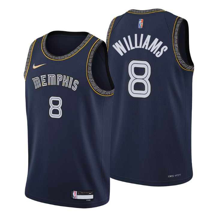 Memphis Grizzlies Ziaire Williams 8 NBA Basketball Team City Edition Navy Jersey Gift For Memphis Fans