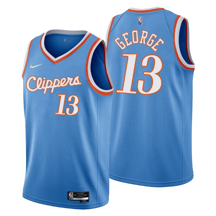 Los Angeles Clippers Paul George 13 NBA Basketball Team City Edition Blue Jersey Gift For Clippers Fans