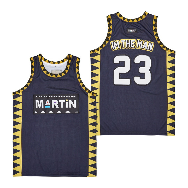 Martin I Am The Man 23 Classic Black Basketball Jersey Gift For Martin TV Show Fans