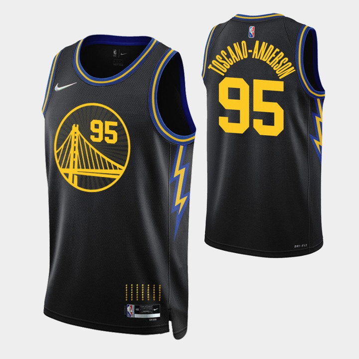Golden State Warriors Juan Toscano-Anderson 95 Nba 2021-22 City Edition Black Jersey Gift For Warriors Fans