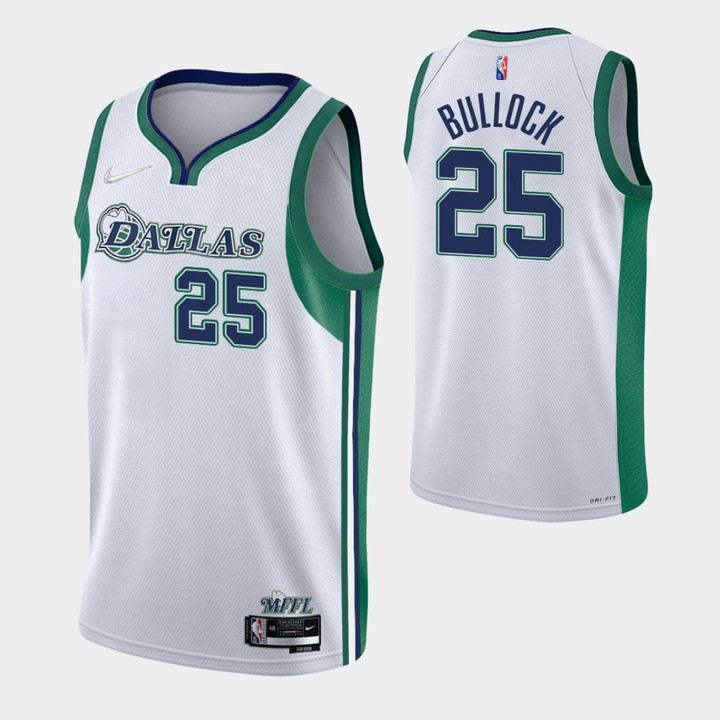 Dallas Mavericks Reggie Bullock 25 Nba 2021-22 City Edition White Jersey Gift For Mavericks Fans