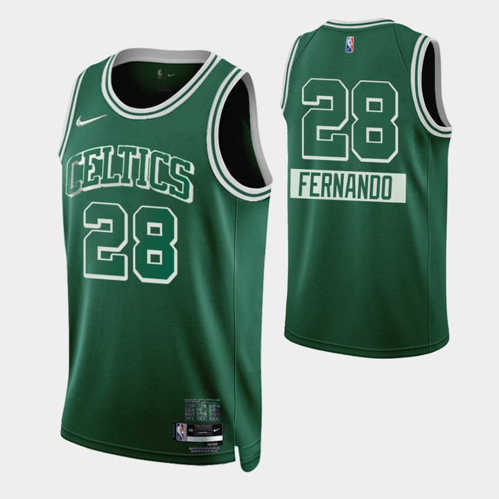 Boston Celtics Bruno Fernando 28 Nba 2021-22 City Edition Green Jersey Gift For Celtics Fans