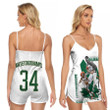 Milwaukee Bucks Giannis Antetokounmpo 34 NBA Prominent Player White 3D Designed Allover Gift For Bucks Fans
