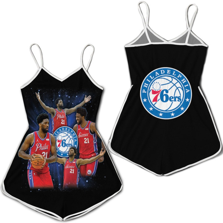 Philadelphia 76ers Joel Embiid 21 NBA Legendary Player Basketball Logo Team Black 3D Designed Allover Gift For 76ers Fans