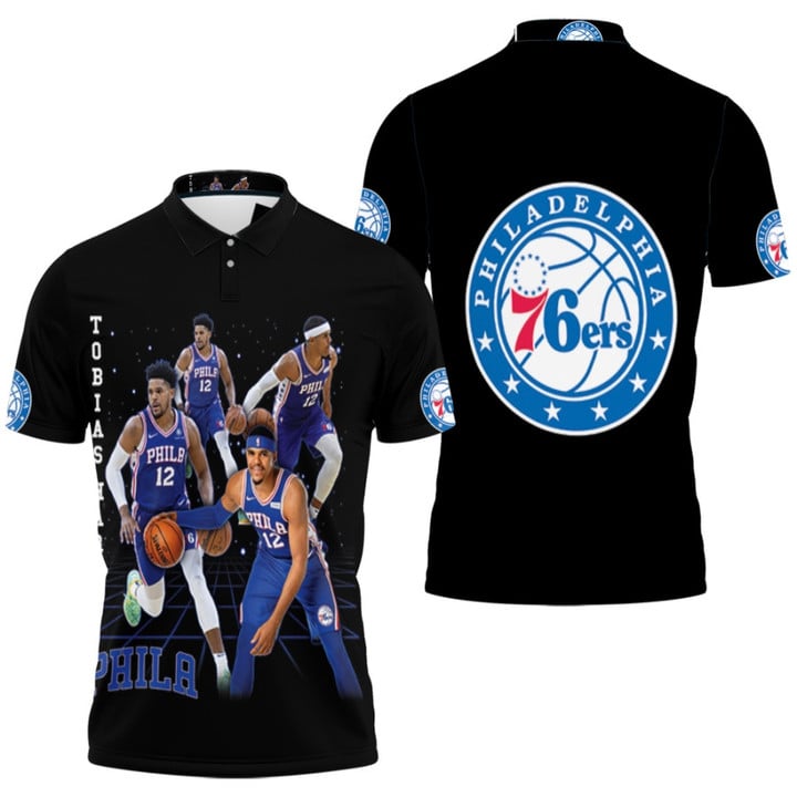 Philadelphia 76ers Tobias Harris 12 NBA Great Player Basketball Logo Team Black 3D Designed Allover Gift For 76ers Fans