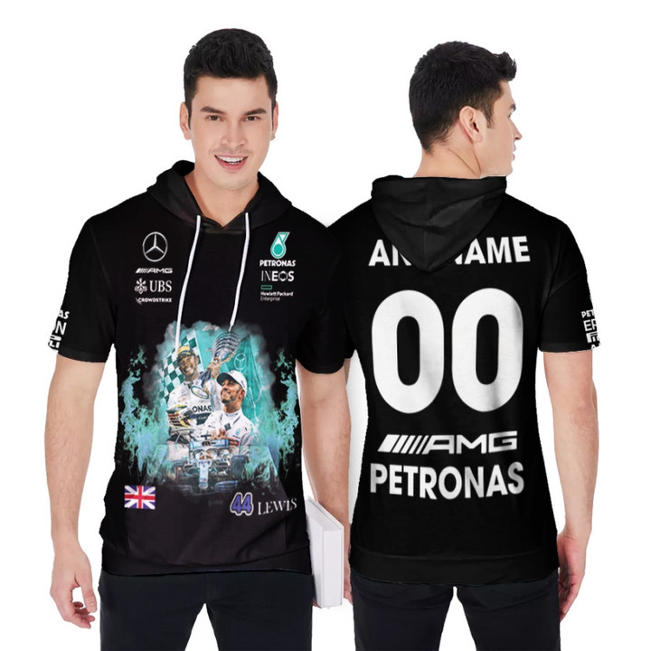Lewis Hamilton 44 Mercedes AMG UBS Petronas Racing Team Motorsport White 3D Gift With Custom Name Number For Lewis Hamilton Fans