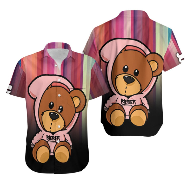 Justin Bieber Cute Baby Teddy Bear Wearing Hoodie 3D Designed Allover Gift For Justin Bieber Fans