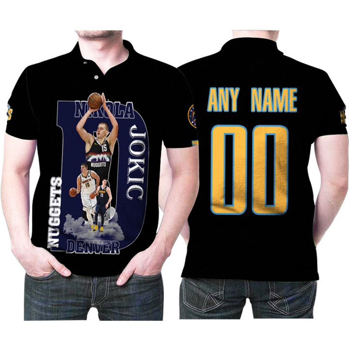 Denver Nuggets Nikola Jokic 15 NBA Great Professional Player NBA Black 3D Gift With Custom Name Number For Nuggets Fans