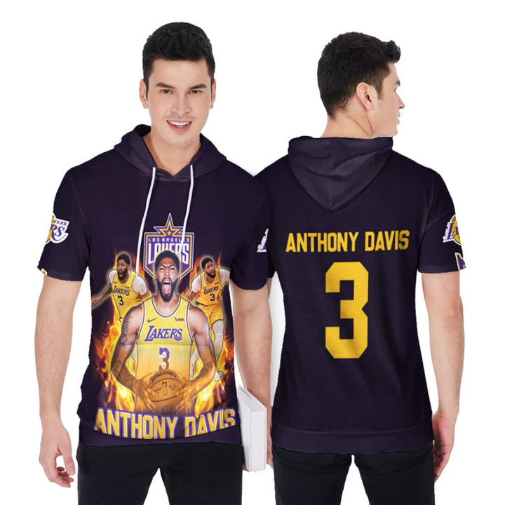 LA Lakers Anthony Davis 3 NBA Legend Professional Basketball Player Black 3D Designed Allover Gift For Lakers Fans