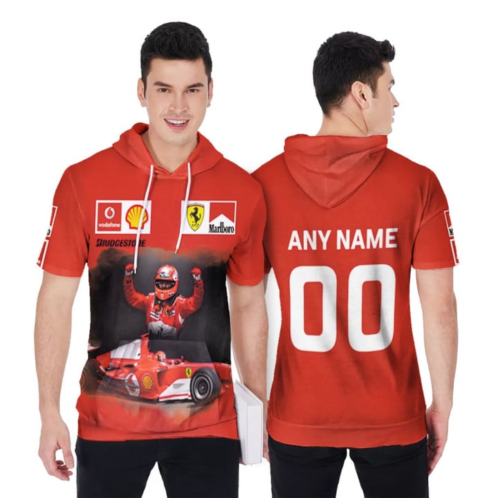 Michael Schumacher Shell Ferrari Marlboro Motorsport Racing Team Red 3D Gift With Custom Name Number For Michael Schumacher Fans