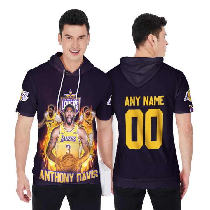 LA Lakers Anthony Davis 3 NBA Legend Professional Basketball Player Black Gift With Custom Name Number For Lakers Fans