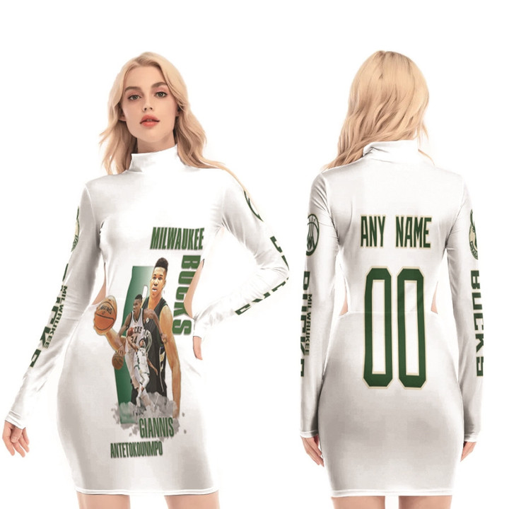 Milwaukee Bucks Giannis Antetokounmpo 34 NBA Most Valuable Player White 3D Gift With Custom Name Number For Bucks Fans
